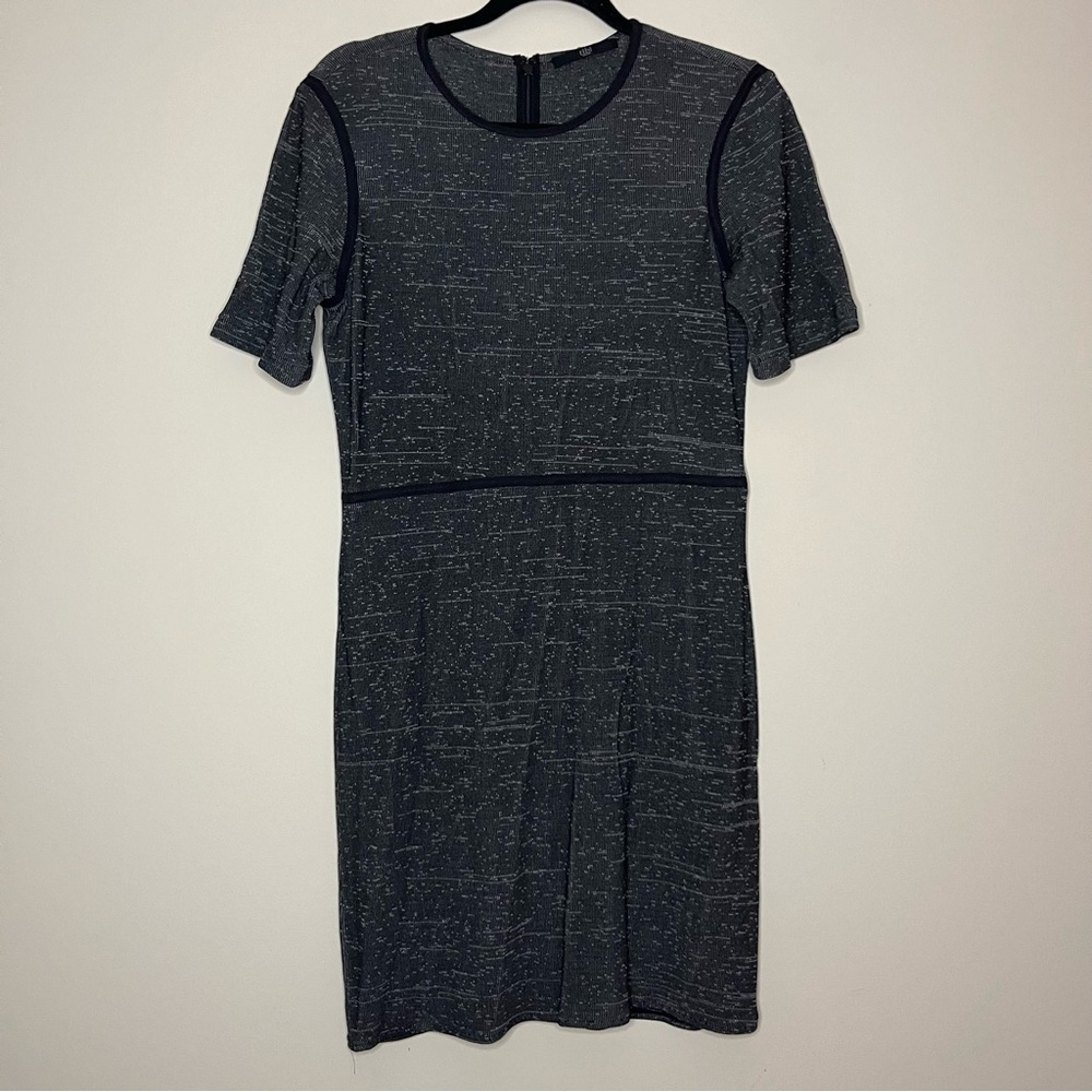 TIBI NEW YORK Heathered Gray Academia Professional Career Wear Sheath Dress